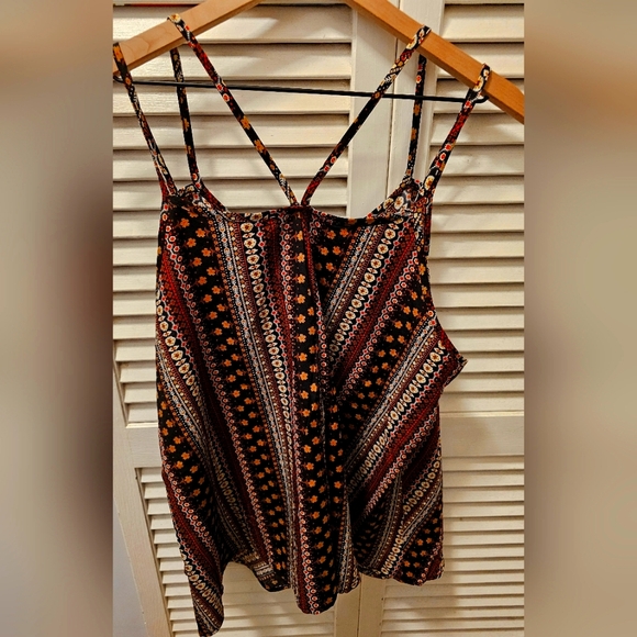 Women's Plus Size Geo and Floral Print Cami Boho Spaghetti Strap Top 2XL NWOT - Picture 2 of 4